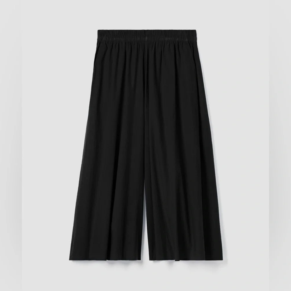 NWT Eileen Fisher Washed Organic Cotton Poplin Skirt Pant - Picture 3 of 5